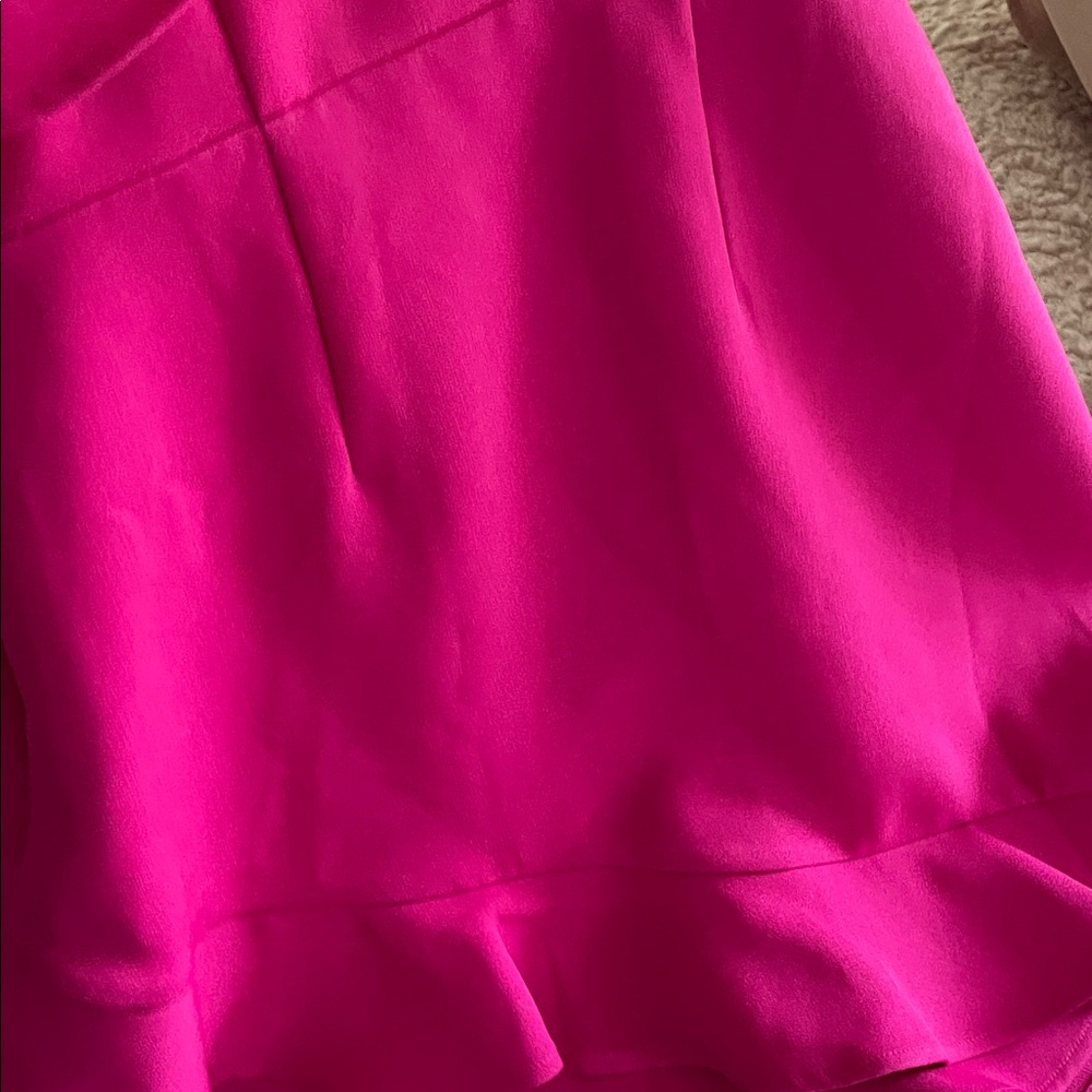Express Hot Pink Ruffle Mini Dress - Picture 6 of 6